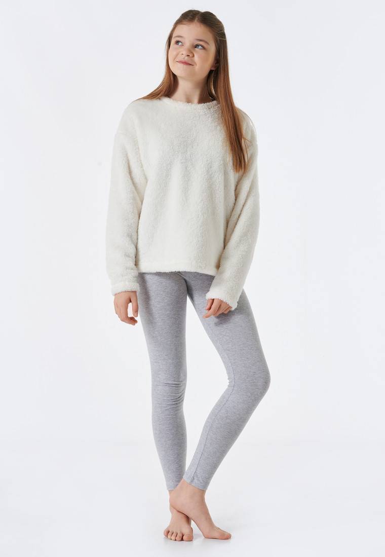 Schiesser Schlafanzug lang Fleece off-white - Teens Nightwear Neueste Mode