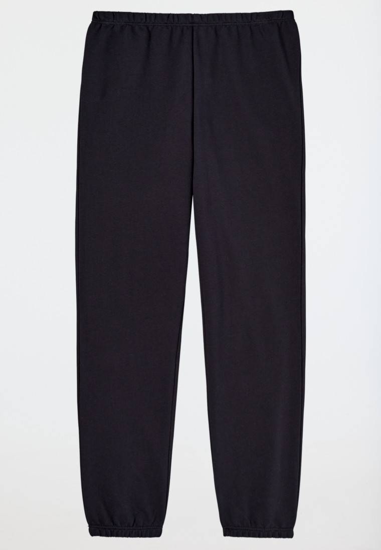 Schiesser Schlafanzug lang Sweatware Bündchen grau-meliert - Nightwear Sonderangebote