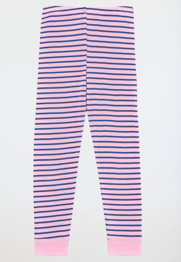 Schiesser Schlafanzug lang Feinripp Panda Ringel blau - Girls World Sonderangebot der Fabrik