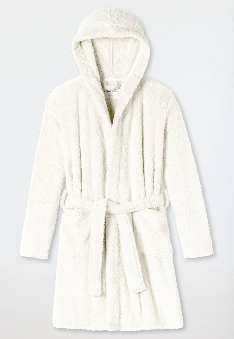 Schiesser Bademantel Teddy-Fleece off-white - Original Classics Outlet