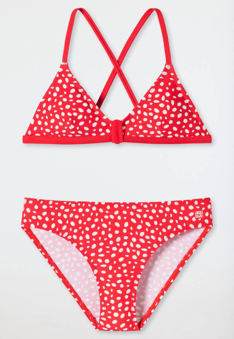 Schiesser Bustier-Bikini Wirkware recycelt LSF40+ Punkte rot - Diver Dreams Fabrikverkauf