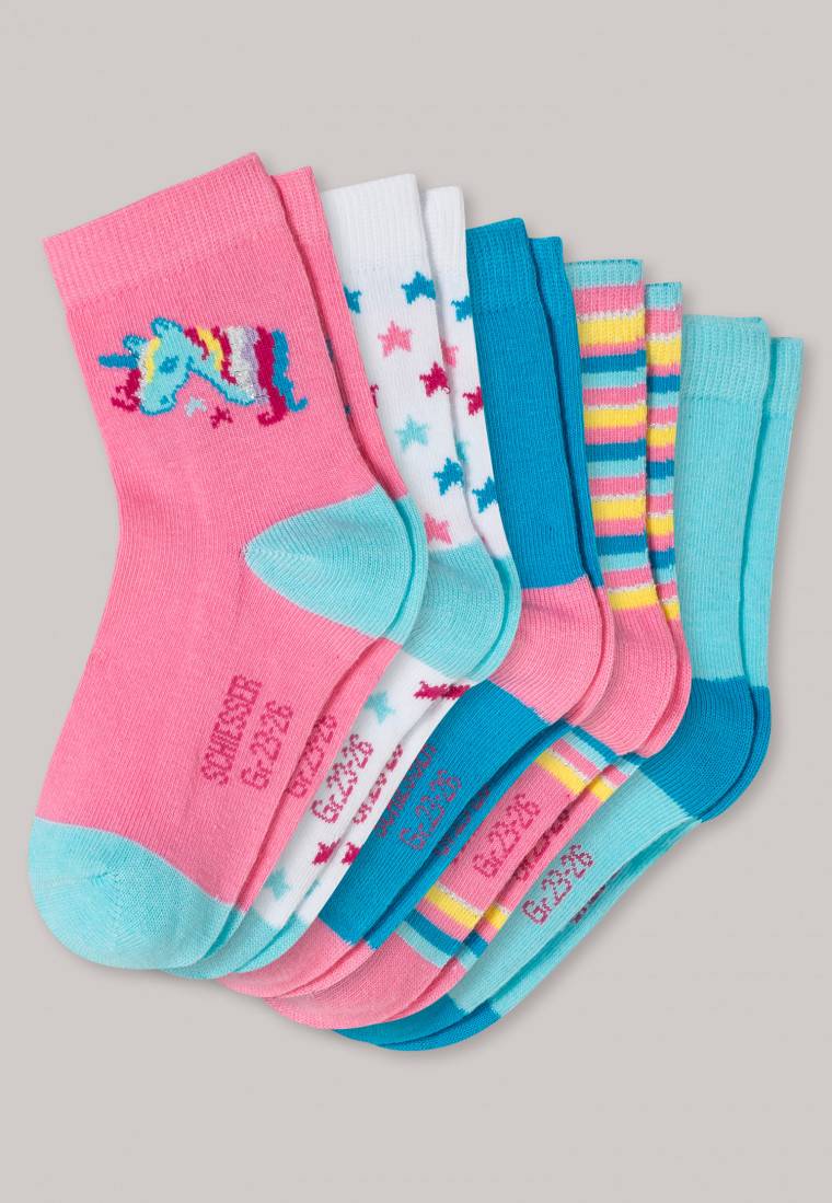Schiesser Mädchensocken 5er-Pack mehrfarbig - Einhorn Großer Ausverkauf