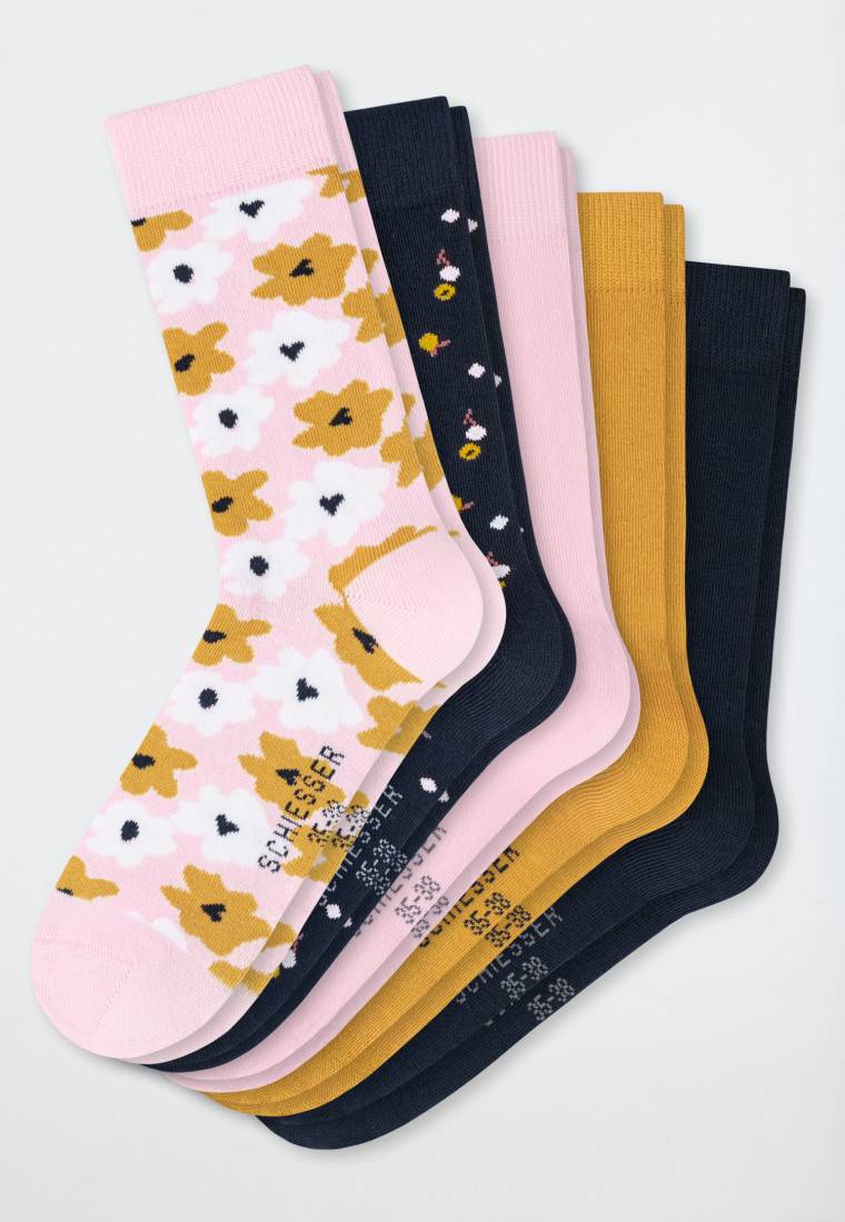 Schiesser Mädchenstrümpfe 5er-Pack mehrfarbig - Flowers