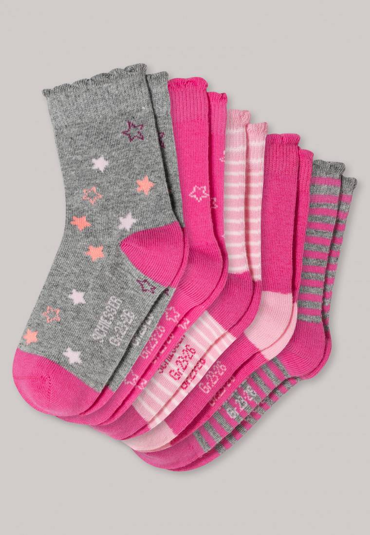 Schiesser Mädchensocken 5er-Pack Herzen mehrfarbig - Stern Exklusivangebot