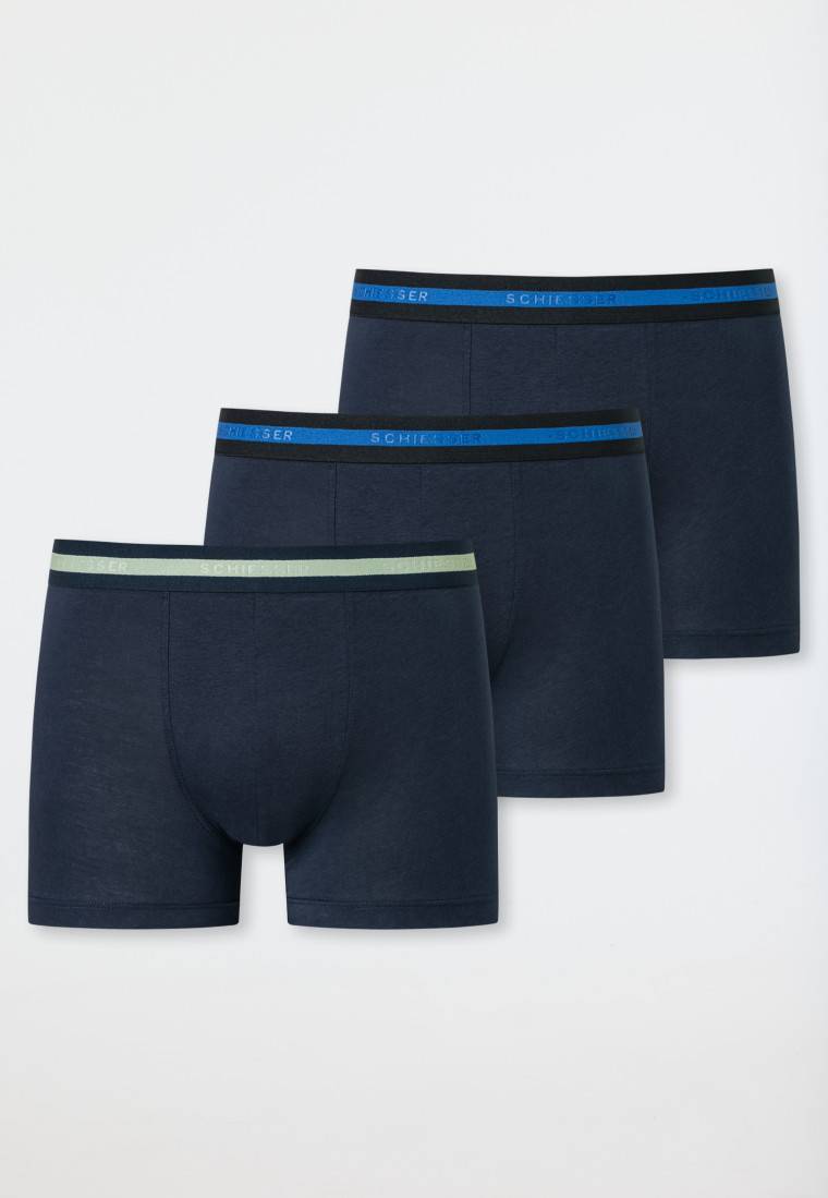 Schiesser Shorts 3er Pack Organic Cotton dunkelblau - 95/5 Black Friday