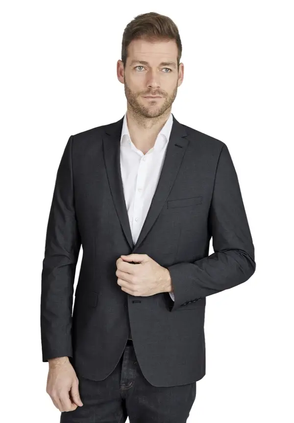 Steffen Klein Designer Business Sakko Anzug-Jackett Regular Fit in anthrazit Riesige Rabatte