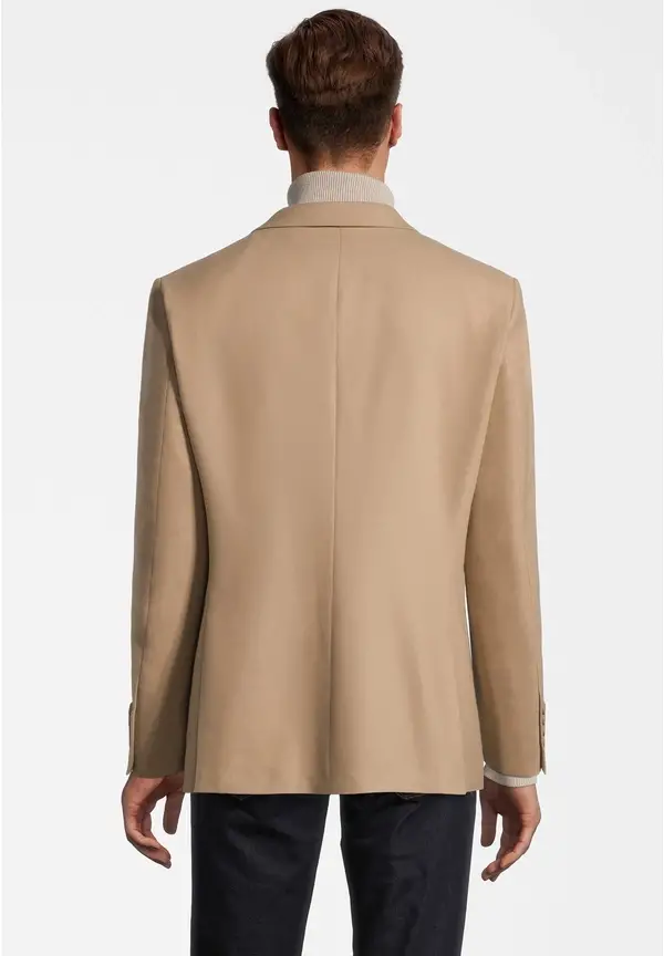 Steffen Klein Sakko aufgesetzte Taschen in beige Auslauf