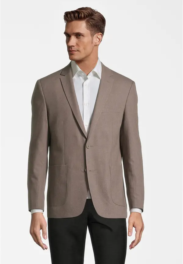 Steffen Klein Sakko aufgesetzte Taschen in beige Hotsell