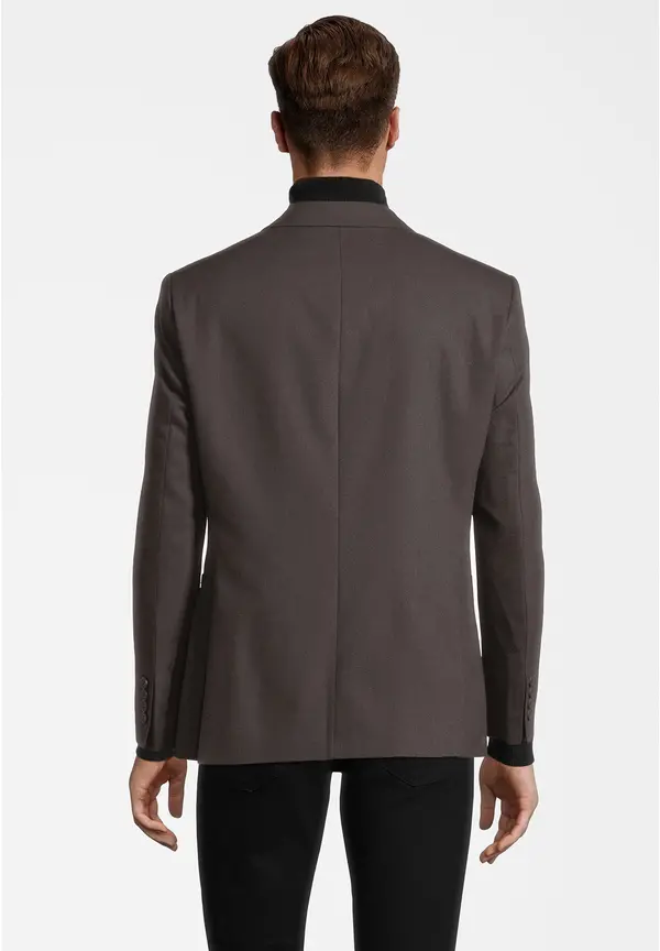 Steffen Klein Sakko aufgesetzte Taschen in taupe im Angebot