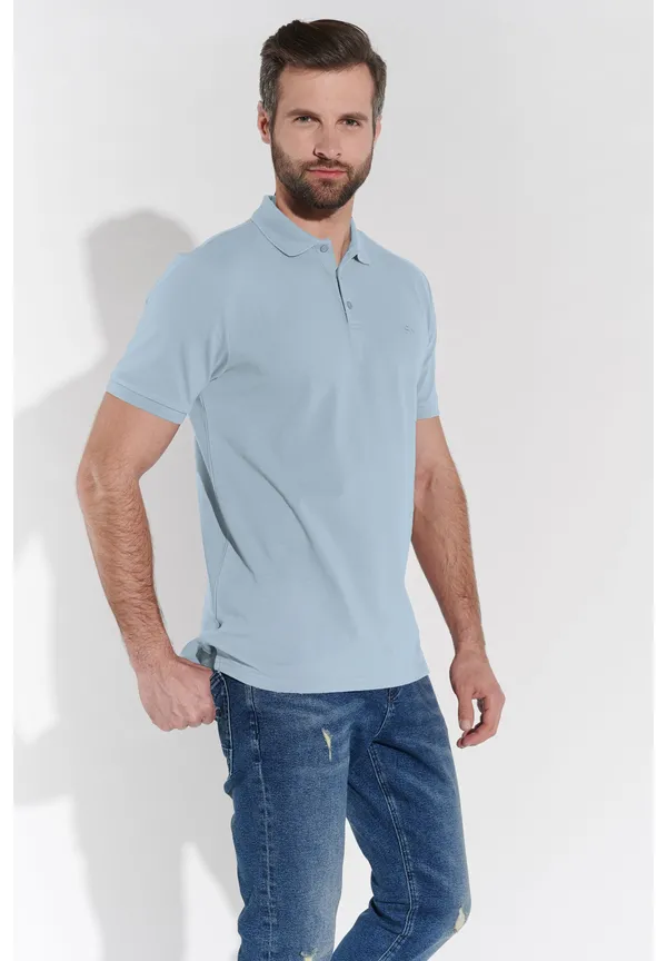 Steffen Klein Poloshirt in Hellblau Blitzverkäufe