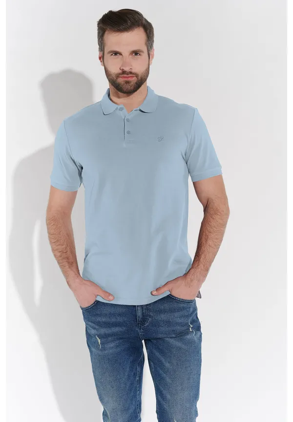 Steffen Klein Poloshirt in Hellblau Blitzverkäufe