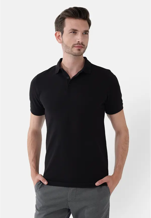 Steffen Klein Poloshirt in Schwarz Kostenloser Versand