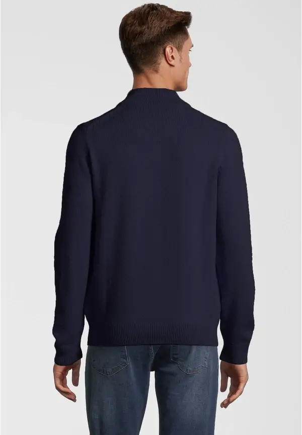 Steffen Klein Pullover Troyer Soft Touch in Marine Begrenztes Angebot