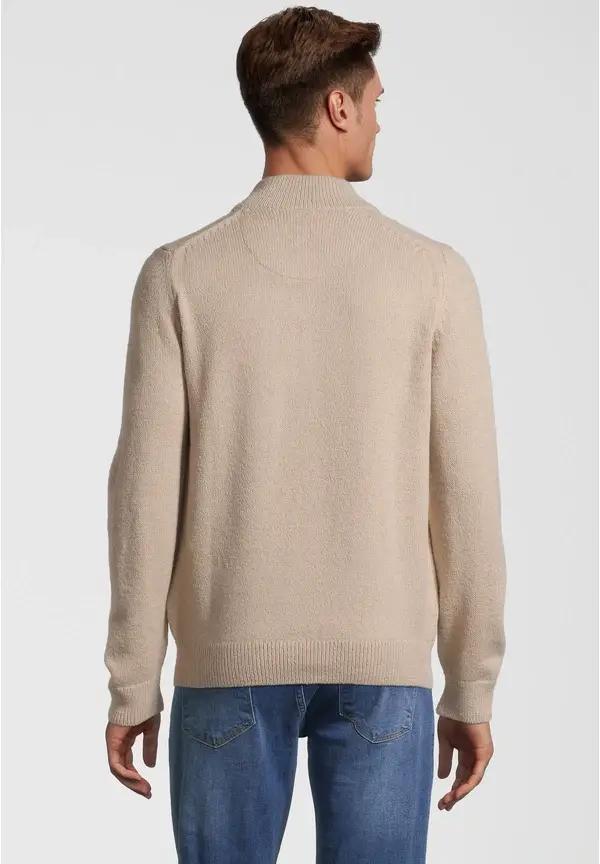 Steffen Klein Pullover Troyer Soft Touch in beige Online Shopping