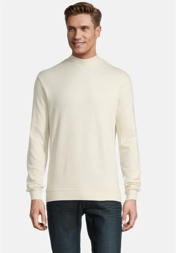 Steffen Klein Pullover Stehbund Soft Touch in creme Preisnachlass