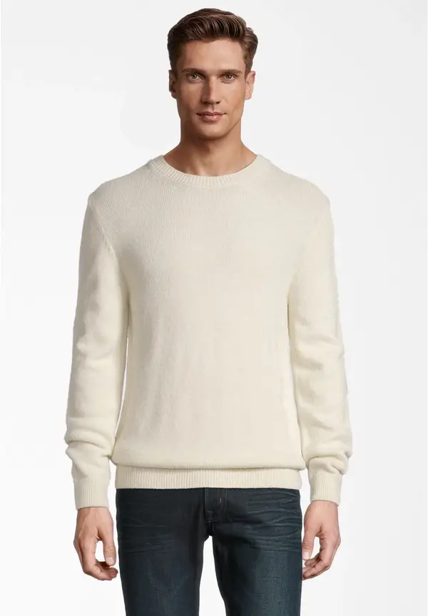 Steffen Klein Rundhals Soft Touch in creme Saisonschlussverkauf