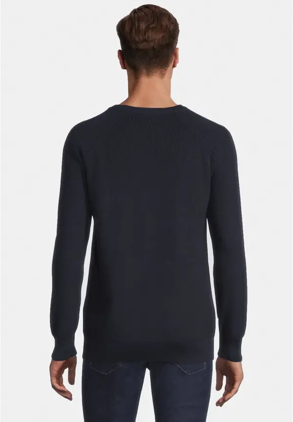 Steffen Klein Pullover Raglan Baumwoll Mix in Marine Vatertagsangebot