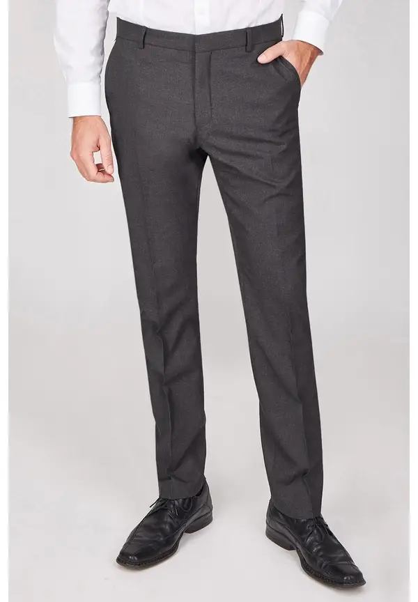 Steffen Klein Anzughose Stoffhose Slim Fit Business in Anthrazit Valentinstagsangebot