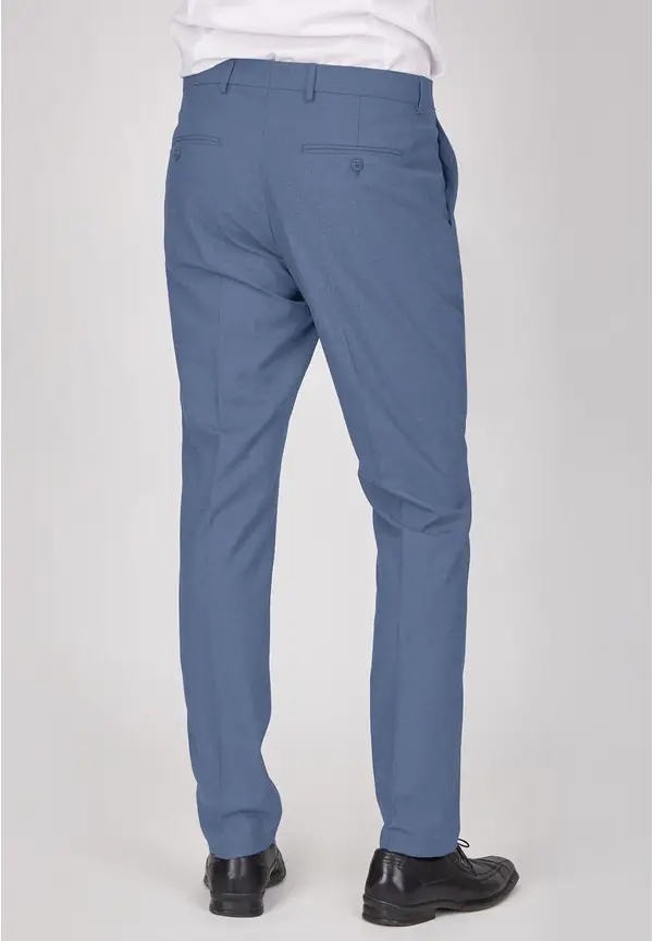Steffen Klein Anzughose Stoffhose Slim Fit Business in Hellblau Heißer Verkauf