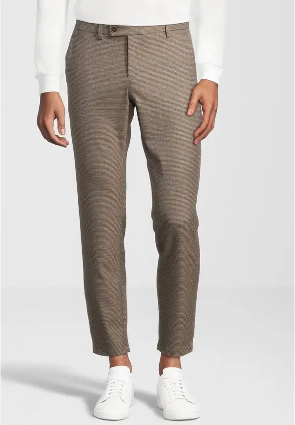 Steffen Klein Hose knöchellang zweifarbig in beige Blitzangebot