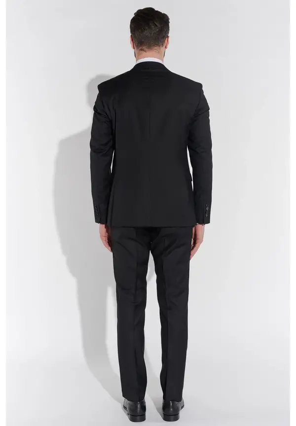 Steffen Klein Designer Anzug Slim Fit in Schwarz Begrenzt auf 3 Tage