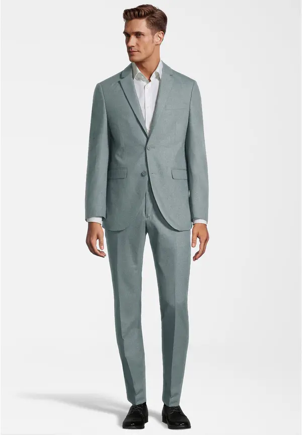 Steffen Klein Designer Anzug Slim Fit in salbei Rabatte dieses Monats