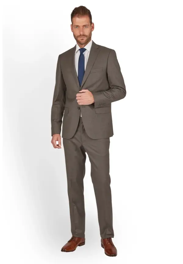 Steffen Klein Anzug Regular Fit elastisch in Taupe Angebote