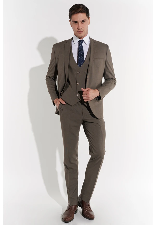 Steffen Klein Business Anzug 3-teilig in Taupe Hotsell