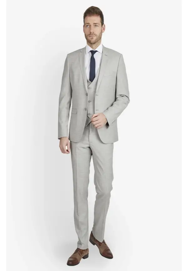 Steffen Klein Business Anzug 3-teilig in Sand im Angebot
