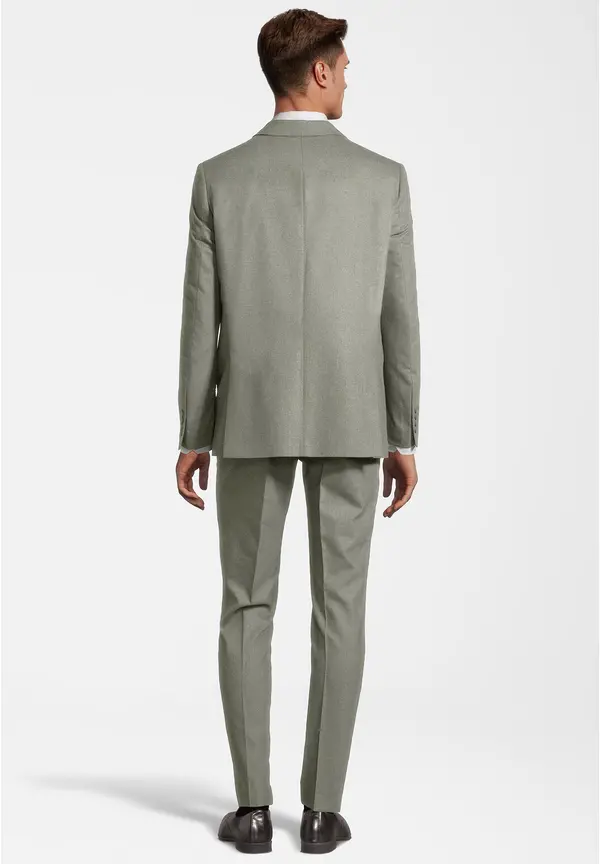 Steffen Klein Designer Anzug Slim Fit in khaki Kostenloser Versand