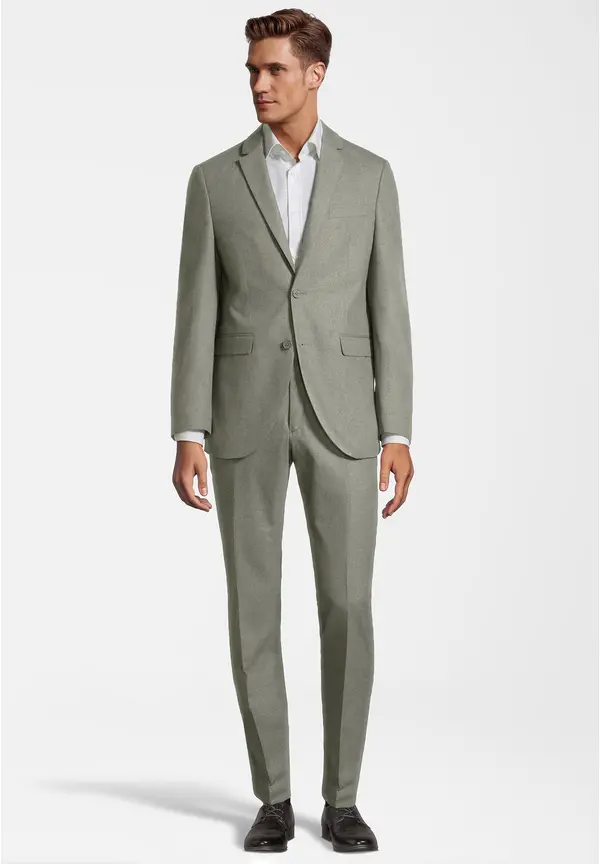 Steffen Klein Designer Anzug Slim Fit in khaki Kostenloser Versand