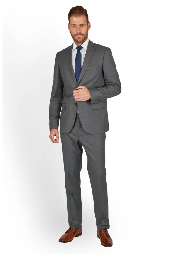 Steffen Klein Anzug Regular Fit elastisch in Grey Rabatt