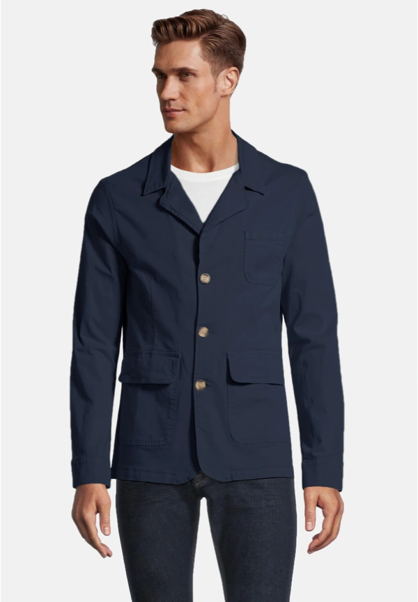 Steffen Klein Baumwoll-Sakko in Marine Flash Sale