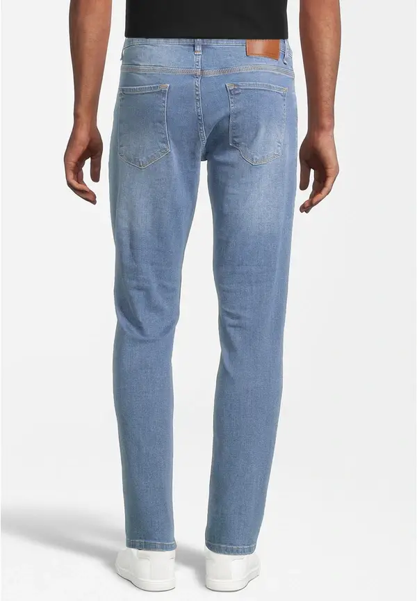 Steffen Klein Jeans Slim Fit used in Blau Snow Wash Valentinstagsangebot