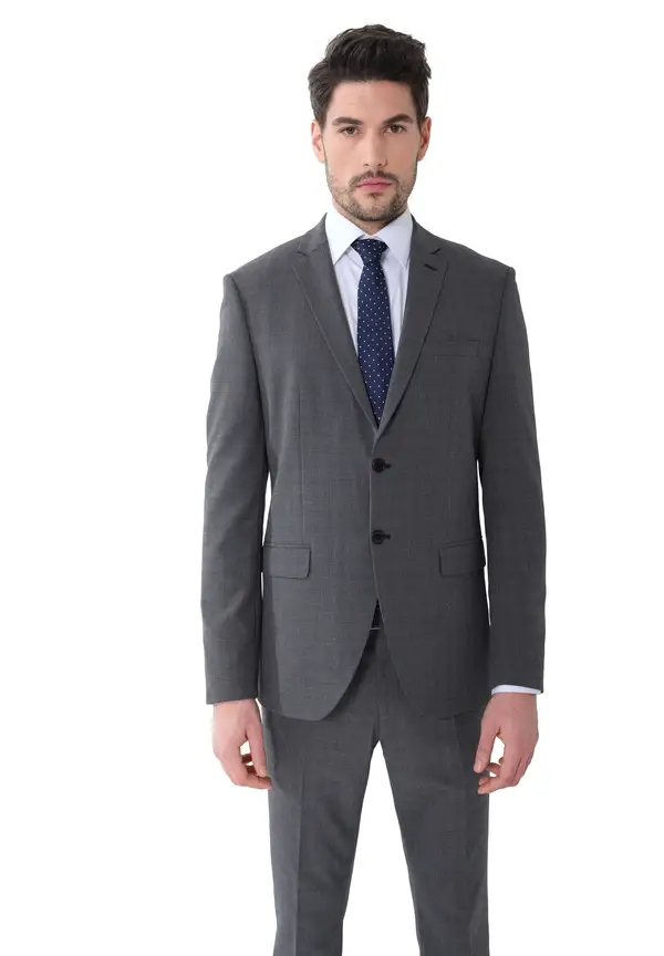 Steffen Klein Business Anzug Slim Fit 2-Teilig Kariert in grau kariert Exklusive Angebote