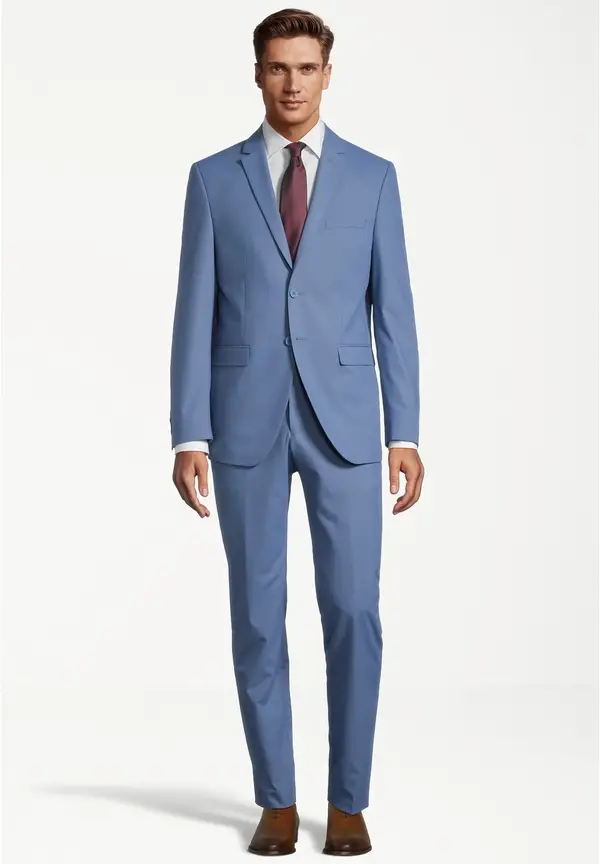 Steffen Klein Designer Anzug Slim Fit in Hellblau Blitzangebot