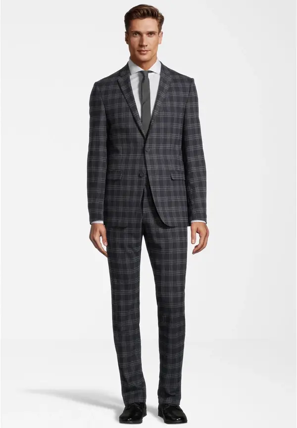 Steffen Klein Anzug Slim Fit kariert in navy checkered Bestseller