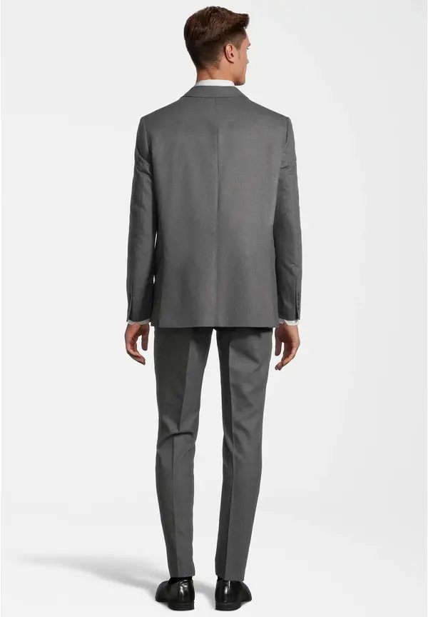 Steffen Klein Anzug Slim Fit elastisch in grau melange Räumungsverkauf