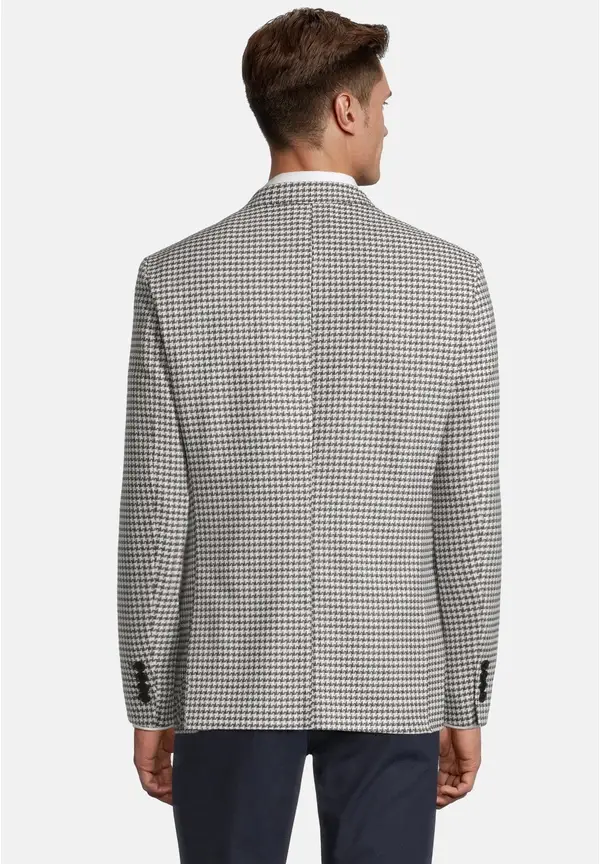 Steffen Klein Herren Sakko Hahnentritt in schwarz / creme Wochenangebot