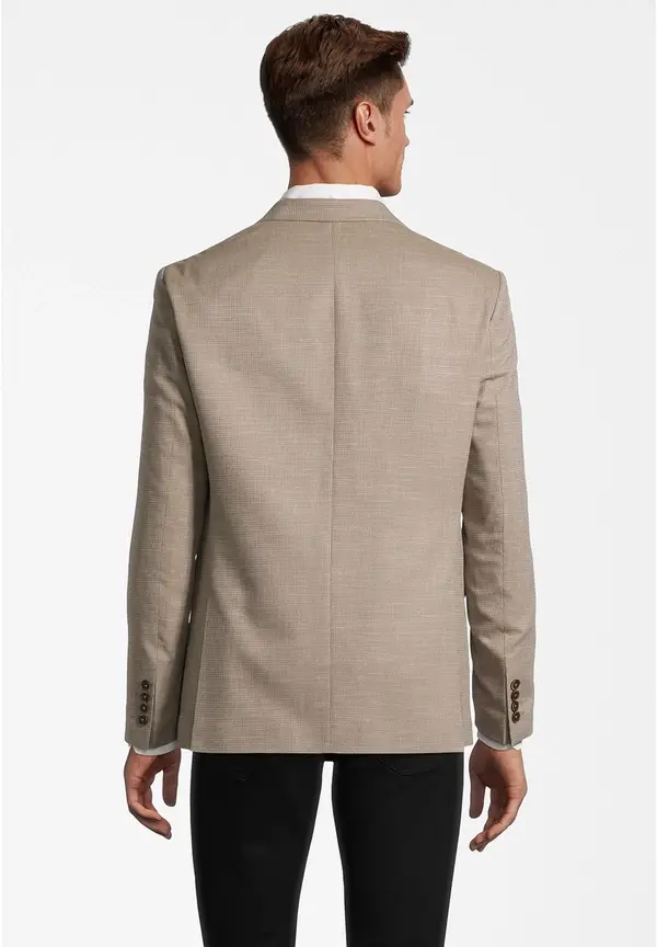 Steffen Klein Sakko Struktur Melange in beige Kostenlose Rückgabe