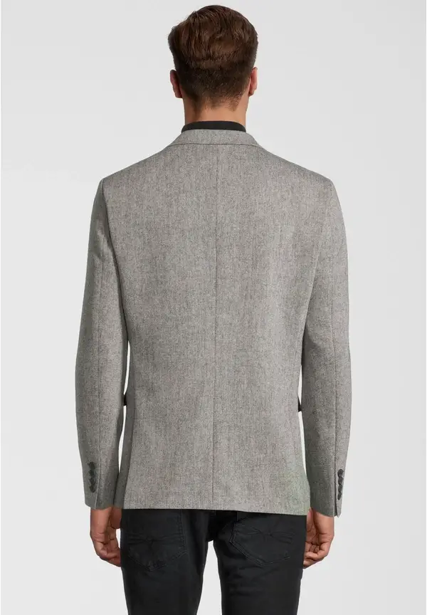 Steffen Klein Sakko Wolle Tweed in grau Begrenzte Freigabe