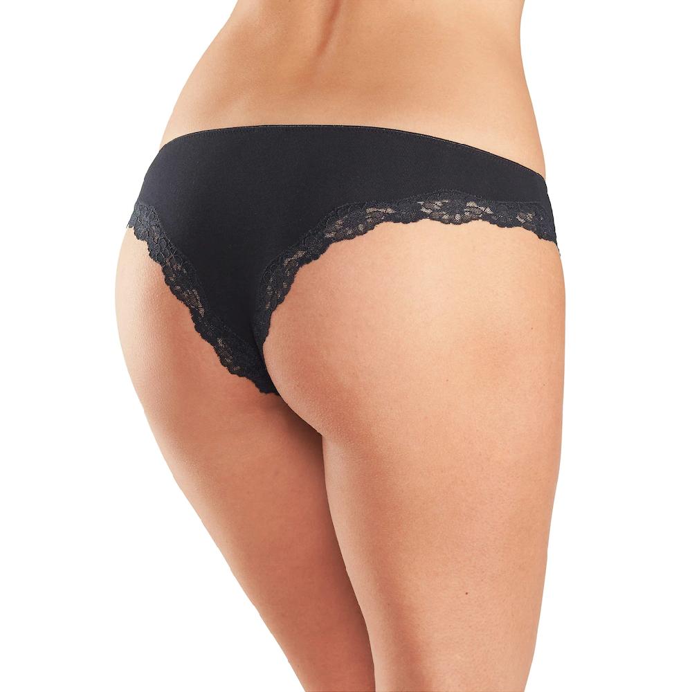 LASCANA Brasilslip (3er-Pack) aus elastischer Baumwolle mit zarter Spitze online bestellen zollfrei