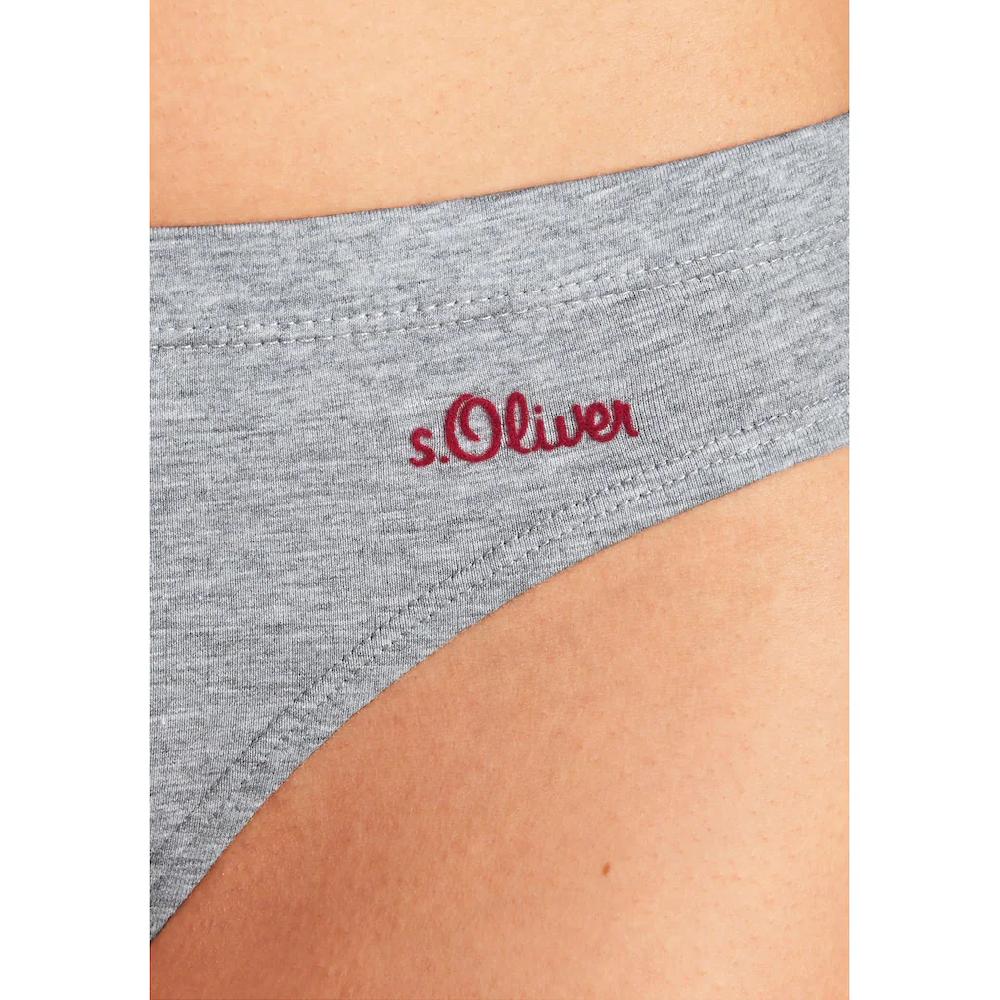 s.Oliver Bikinislip (3er-Pack) aus elastischer Baumwoll-Qualität online bestellen Outlet