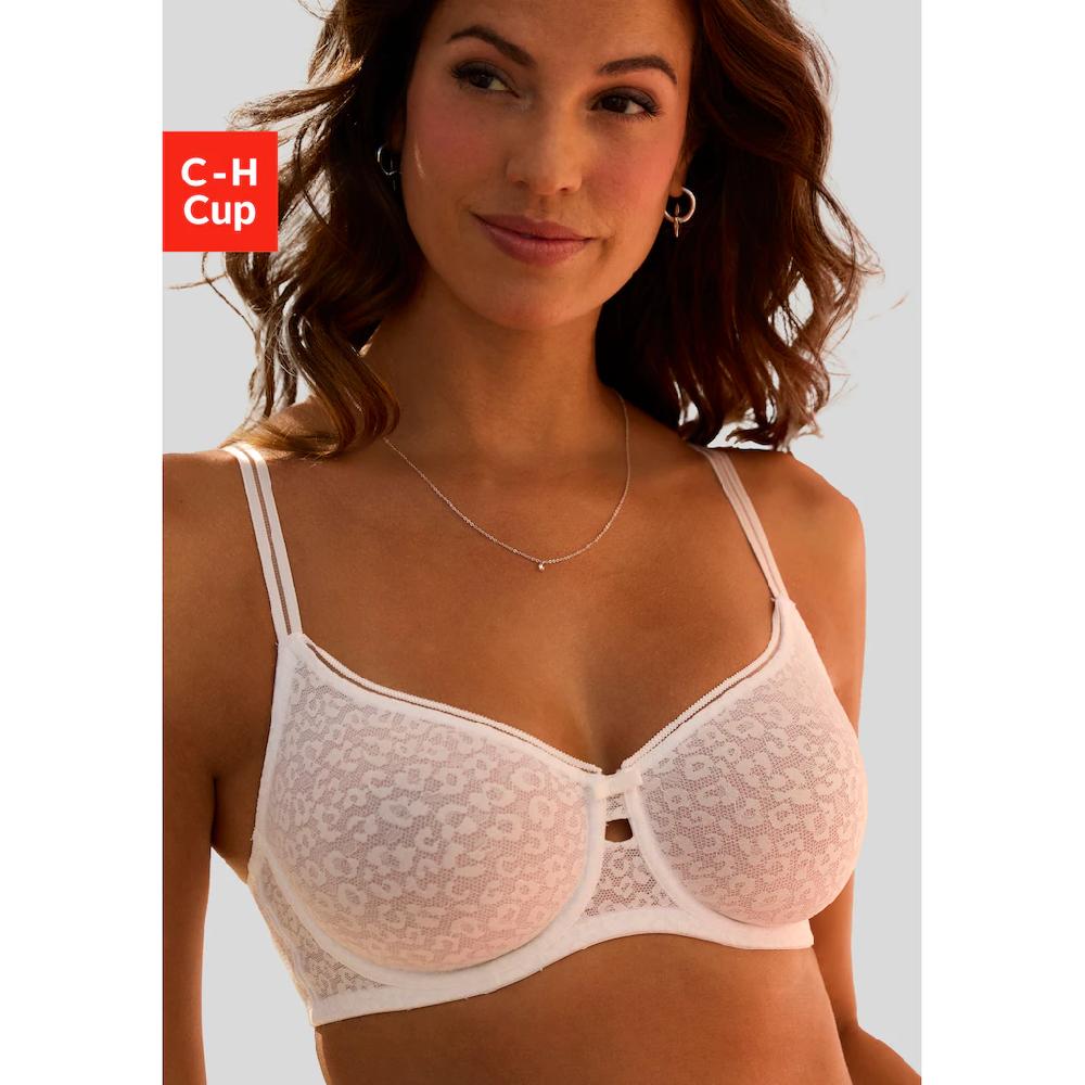 Nuance Minimizer-BH mit Bügel aus schöner Allover-Jacquardspitze im angesagten Leo-Look ▷ für