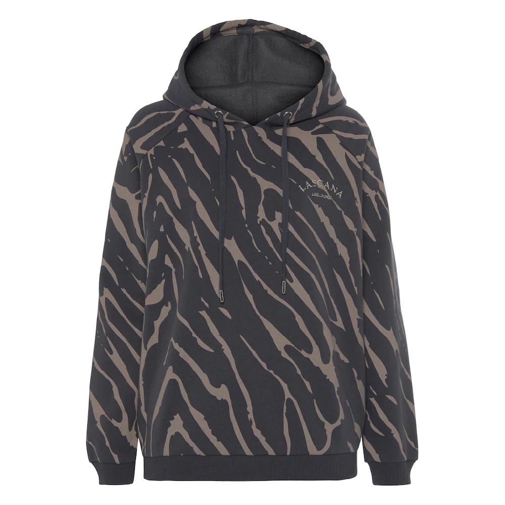 LASCANA Kapuzensweatshirt mit Zebramuster Loungewear Fabrik Onlineshop