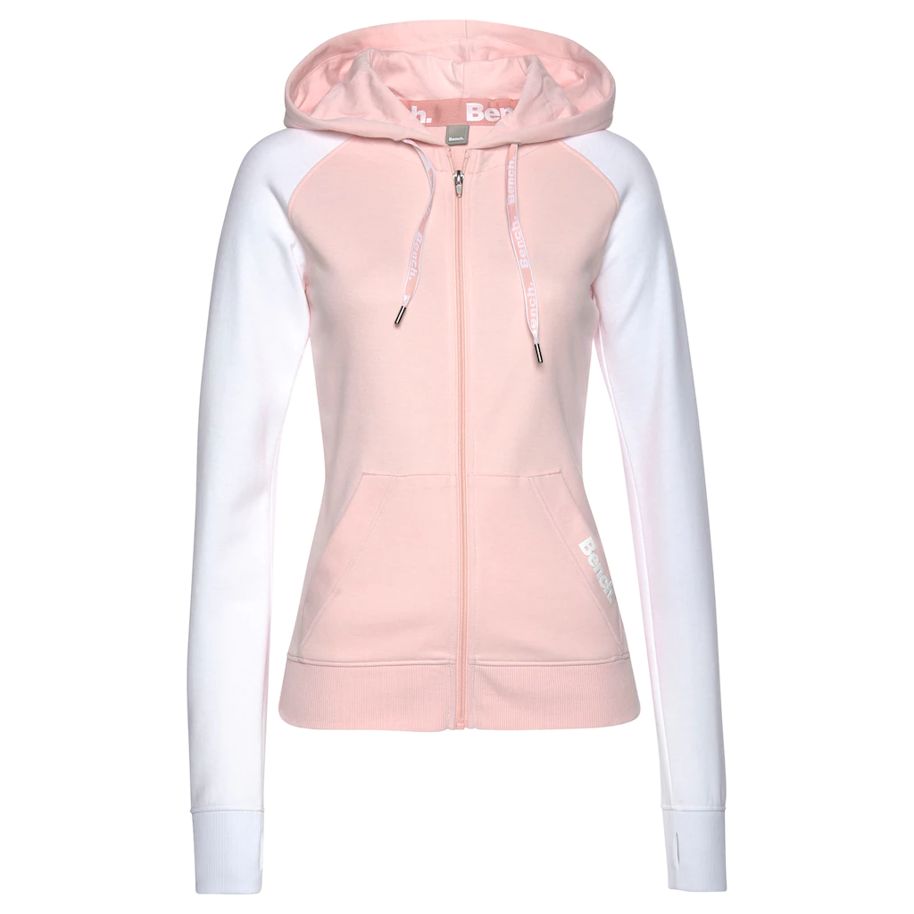 Bench. Loungewear Kapuzensweatjacke mit farblich abgesetzten Ärmeln Loungeanzug Jubiläumsangebot