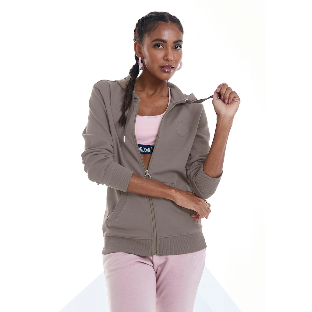 Bench. Loungewear Kapuzensweatjacke mit Logo und Kängurutasche Loungewear Räumungsverkauf