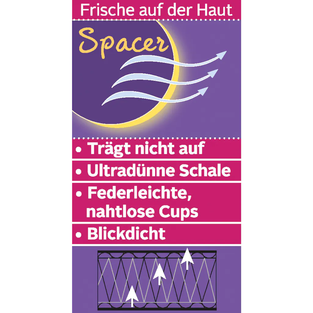 Nuance Schalen-BH mit atmungsaktiven Spacer Schalen Tiefpreis