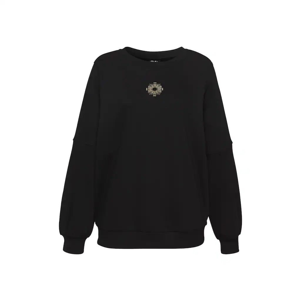 Buffalo Sweatshirt Loungeshirt mit großem Rückenprint- mit Glanz-Effekt Loungewear Begrenzte Freigabe