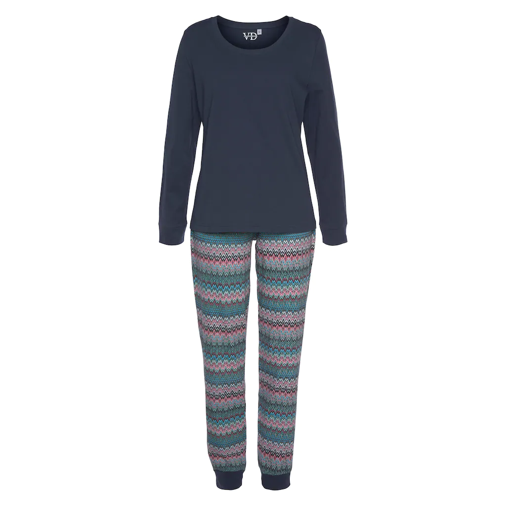 Vivance Dreams Pyjama (2 tlg.) mit buntem Zick-Zack-Muster ▷ für Fabrikladen